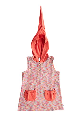 Leela Cotton Baby Kinder Tunika Bio-Baumwolle Kapuzenkleid Kleid 2034 (98-104, Sonne)