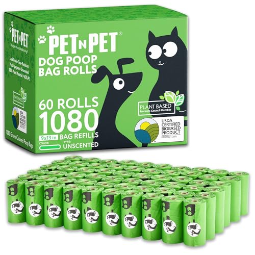 Hundekotbeutel, 1080 Stück, Grün Pet N Pet