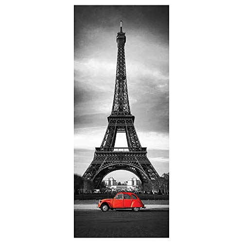 Ambiance-Live Wandtattoo Tür 204 x 83 cm - Eiffelturm