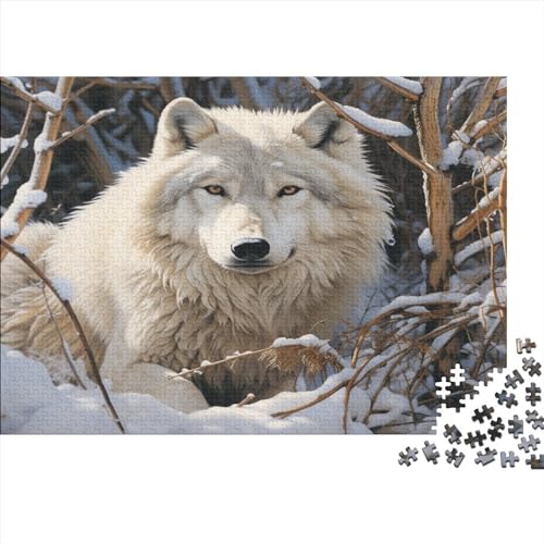 Domineering Arctic Wolf Für Erwachsene 500 Teile Gifts Home Decor Puzzles Moderne Wohnkultur Geburtstag Family Challenging Games Educational Game Stress Relief 500pcs (52x38cm)