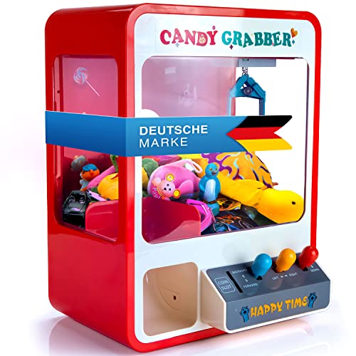 GOODS+GADGETS Candy Grabber Supreme - Süßigkeitenautomat Süßigkeiten Greifautomat Greifer Spielautomat mit USB-Kabel