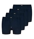 Götzburg Herren Boxershort, Unterhose, Shorts - Baumwolle, Single Jersey, Navy, Uni, mit Eingriff, 2er Pack 6
