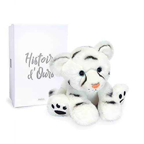 Histoire d'Ours Plüschtier für Babys, Tiger, 18 cm, Weiß