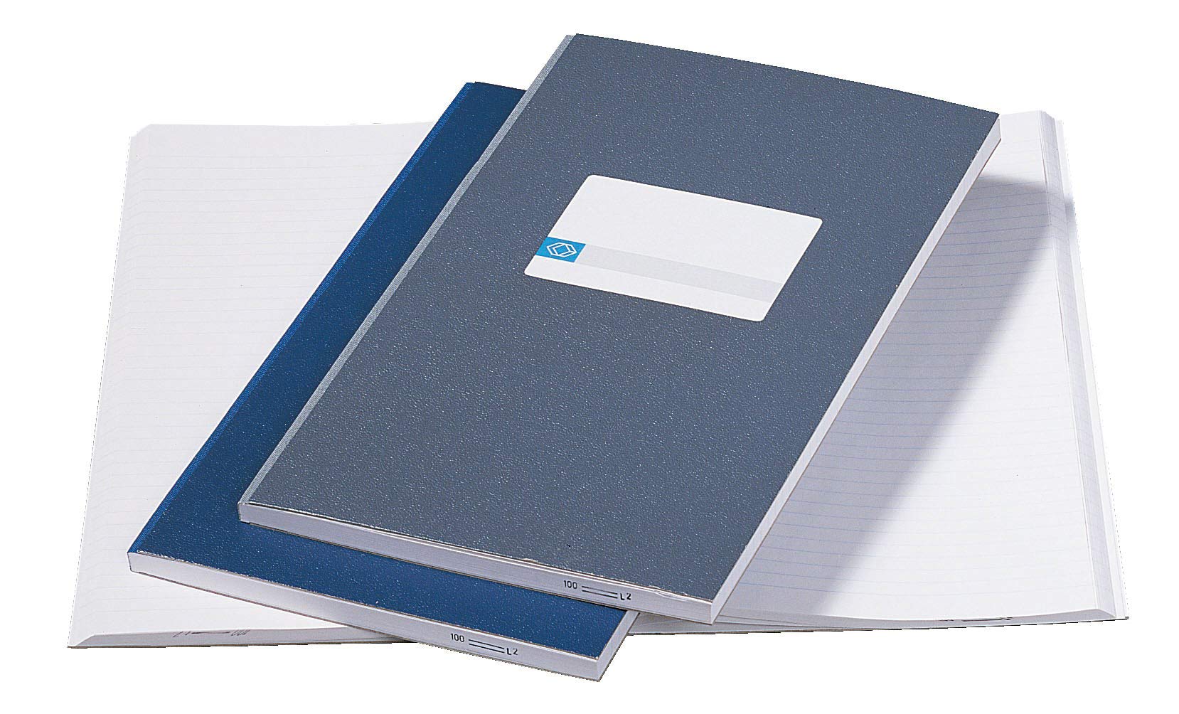Jalema 2104215600 Notizbuch, geleimt, 330 x 205 mm, 192 Seiten Blau, 5er Packung