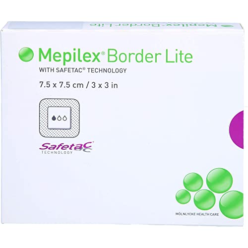 MEPILEX Border Lite Schaumverb.7,5x7,5 cm steril 5 St Verband