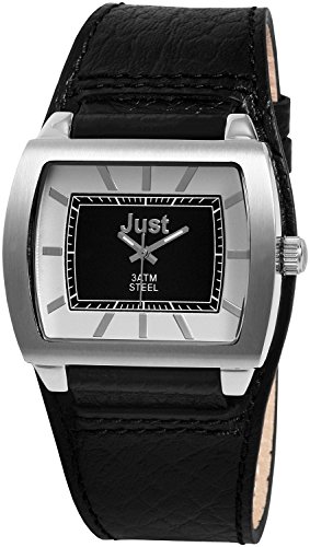 Just Watches Herren-Armbanduhr XL Analog Leder 48-S5228A-SL
