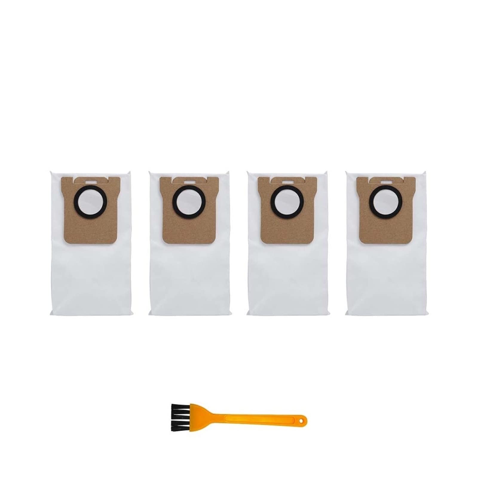 Hauptseitenbürste, Hepa-Filter, Mopp, Staubbeutel, kompatibel for Xiaomi, kompatibel for Dreame Bot D10 Plus RLS3D Roboter-Staubsauger, Ersatzteile, Zubehör (Color : 4 Dust Bags)