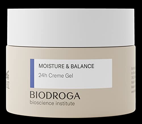 Biodroga Gesichtspflege 24h Creme Gel 50 ml – Feuchtigkeitscreme Moisture Pflege Gesichtscreme Ölfrei