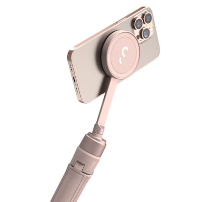 ShiftCam SnapPod – Video-Selfie-Stick und Stativ – Magnetische Halterung lässt sich an jedem Telefon befestigen – neigbares Design (Kreiderosa)