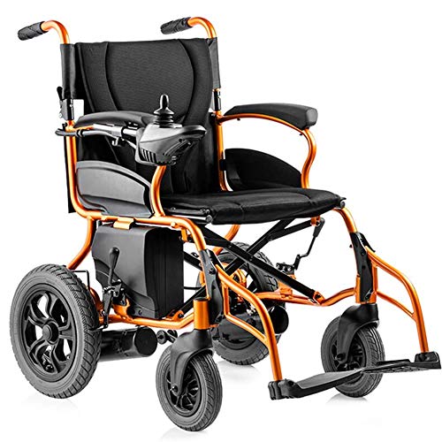 GAXQFEI Elektro-Rollstuhl, faltbar und Licht Rollstuhl intelligente automatische Elektro-Rollstuhl Sitzbreite 44 cm, Gewicht 120 kg Kapazität