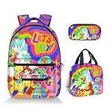 Smiling Critters Anime Backpack, Smiling Critters Series, Smiling Critters Lightweight Backpack, Meal Bag, Pencil Case, Backpack for Boys and Girls, Gifts for Men and Women