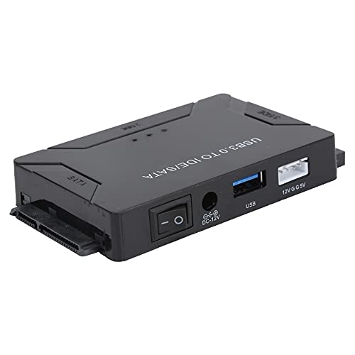 USB 3.0 zu SATA/IDE Konverter Externes Festplatten-Adapter-Set für Universelle 2.5/3.5 IDE HDD/SSD-Festplatten, DVD-ROM CD-ROM CO-RW DVD-RW DVD+RW und Andere, Unterstützt 4 TB(EU)
