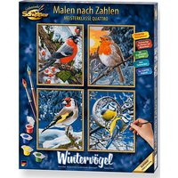 Schipper Malen nach Zahlen "Meisterklasse Quattro - Wintervögel"