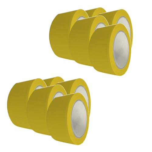 10 x PVC-Schutzband gelb 50 mm gerillt 330 m Putzerband Putzband Klebeband Abklebeband