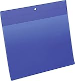 Durable Kennzeichnungstasche plus (A4 quer) Packung à 10 Stück, blau, 174807