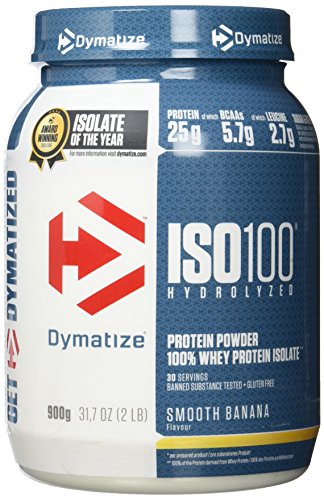 Dymatize Whey Protein Hydrolysat + Isolat - Premium Eiweißpulver - Protein Shake / 900 g Smooth Banana