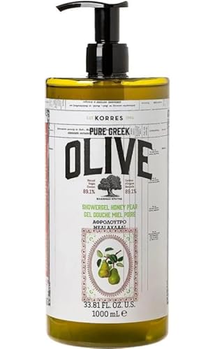 KORRES Pure Greek Olive Duschgel, Honigbirne, 1 l, 2 Stück
