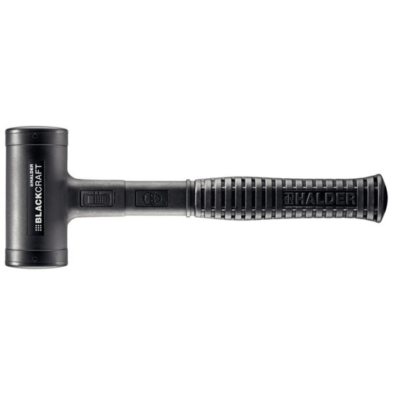 HALDER - BLACKCRAFT-Schonhammer, mit bruchsicherem Stahlrohrstiel, PUR ummantelt und ergonomisch geformtem, rutschsicherem Griff | D=50 mm | 3379.050