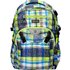 Wheel-Bee LED Licht für Sicherheit und Sichtbarkeit Rucksack, Generation Z - Design: Blue-Green-White, 46x32x20 cm