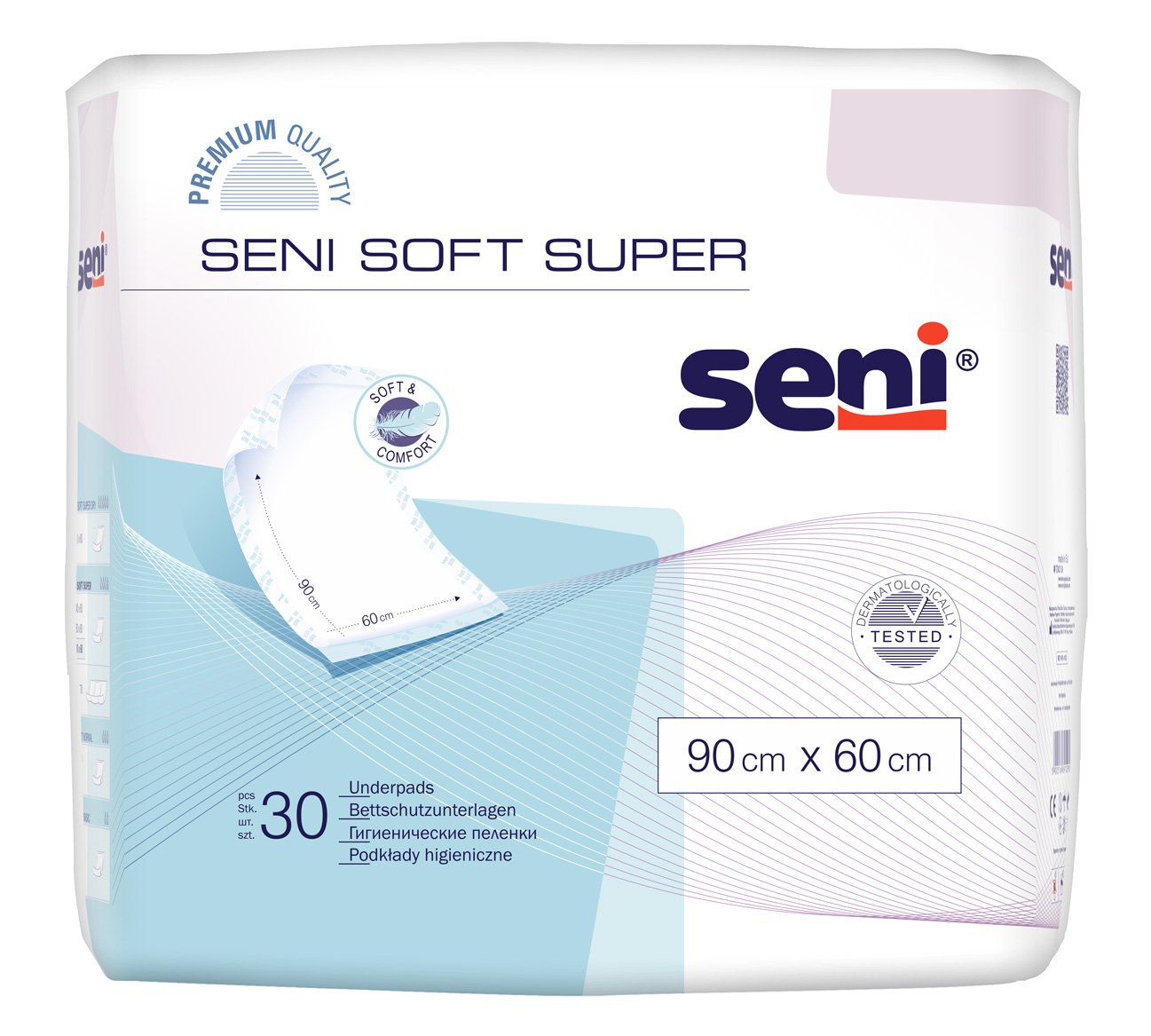 Seni Soft Super, 90 x 60 cm, Bettschutzunterlagen,120St