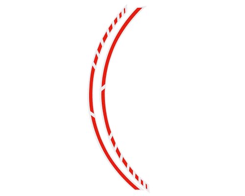 Foliatec PIN-Striping 'Racing' Felgendesign Neon-Rot - Breite = 7mm: 14x 41 cm