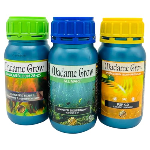 Madame Grow - Universaler Pflanzendünger - Fördert Blüte und Wachstum - 3 x 250ml für verschiedene Samen