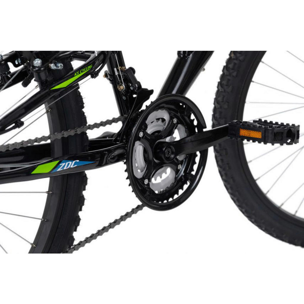 KS-Cycling Kinder-Mountainbike Zodiac 24 Zoll Rahmenhöhe 38 cm 18 Gänge schwarz schwarz ca. 24 Zoll 3