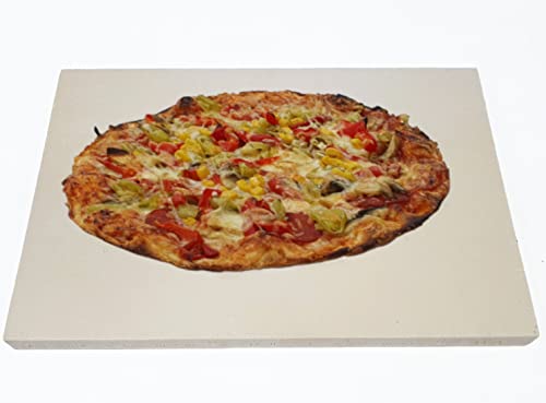 Pizzaplatte Backofenplatte Brotbackplatte Pizzastein Brotbackplatte Flammkuchen Varianten 40 x 40 x 3 cm und kleiner aus Speicherschamotte (40 x 38 x 3)