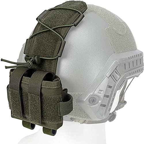 AQzxdc Gegengewicht Kit Balancing Tasche für Helm, MK2 Batterie Box Gegengewicht 500D Nylon Helmtasche, Tactical Fast Helmzubehör mit Hook N Loop,Grün