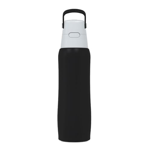 Dafi SOLID STEEL COLD Isolierflasche mit Filter 500ml | Thermosflasche aus Edelstahl | Trinkflasche mit Strohhalm, Thermos bis 24h kalt | Wasserflasche für Sport & Freizeit | BPA-frei Water Bottle