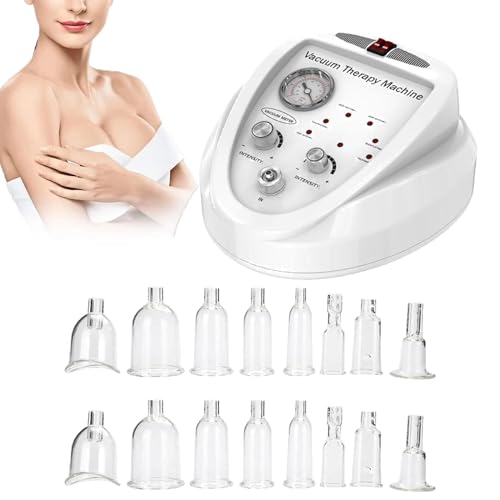 Elektrisches Brustvergrößerungsgerät, Vakuum-Brustpflege-Massagegerät mit 16 Tassen und Pumpe, Schönheitsformendes Po-Lifting-Gerät, Schröpfen, Schaben, Körperformendes