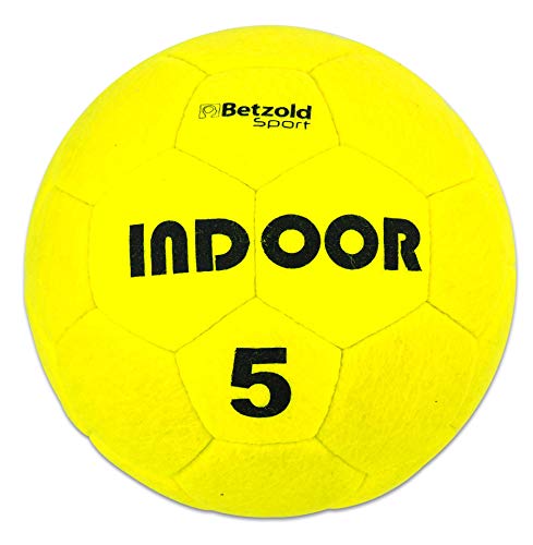 Betzold Sport Indoor-Fußball, Hallenfußball, Größe 5 (Umfang 68-70 cm), 410-450 g, hochwertigem Nadelfilz - Trainingsfußball Hallenball Ball Training Fußballtraining