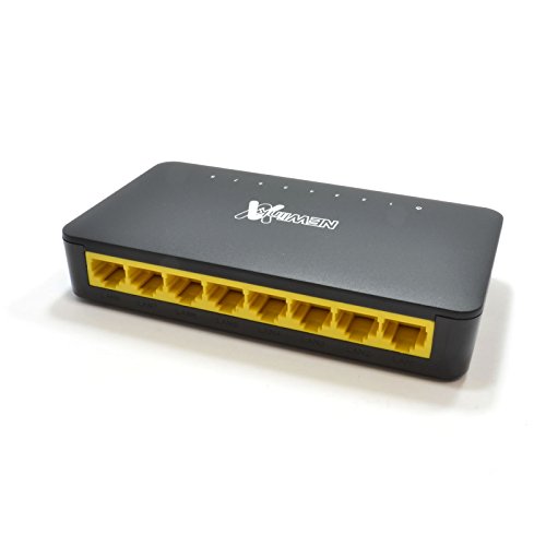 kenable 8 Port 10/100/1000 Mbps Gigabit Desktop RJ45 Ethernet Umschalter [Cat6-8 Port]