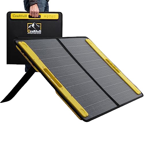 Craftfull Solartasche Adventure - Faltbares Solarmodul - 60-300 Watt - Solarmodul für tragbare Powerstation Adventure - Photovoltaik Solar Ladegerät - Solaranlage mit USB Anschluss (100 Watt)