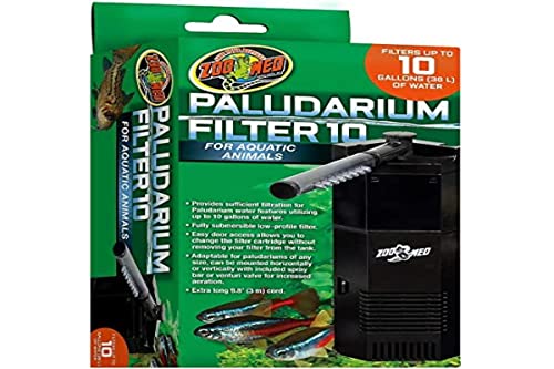 Zoo Med Paludarium Filter 10 for Aquatic Animals Low Profile Filters Up to 10gal