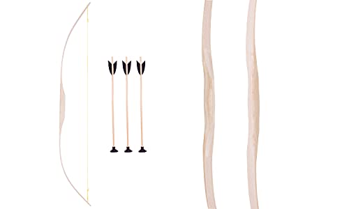 Holzspielerei Bogen 90 cm mit 3 Pfeilen (Saugnapf)