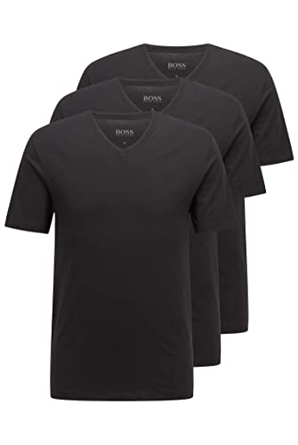 BOSS Herren VN 3P CO T-Shirts, Schwarz (Black 001), Small (3erPack)