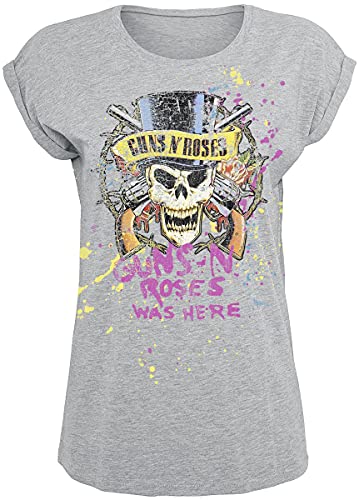 Guns N' Roses Top Hat Splatter Frauen T-Shirt grau meliert XXL