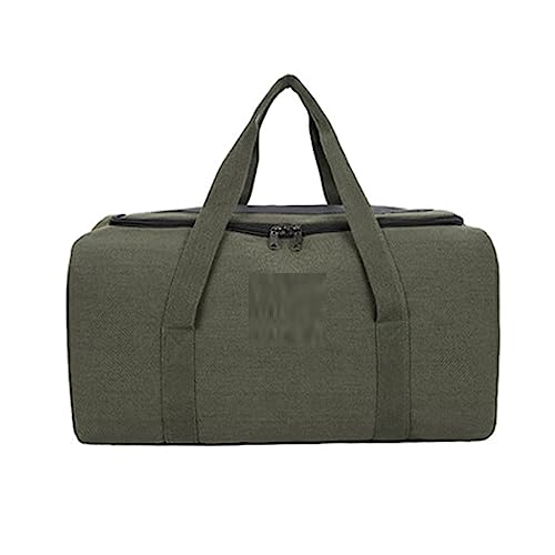 RHAIYAN Canvas-Reisetaschen, große Kapazität, Herrentasche, Handgepäck, Weekender-Tasche, Reisetasche for den Mann, die auf dem Rücken getragen Wird (Color : Green)
