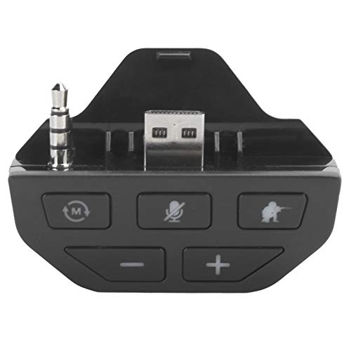 Stereo-Headset-Adapter-Controller für Xbox One, drahtloser Audio-Adapter im Mehrfach-Audiomodus mit 3,5-mm-Buchse, einstellbarer tragbarer Gamepad-Soundverstärker für Xbox, Gamepad-Controller(Schwarz)