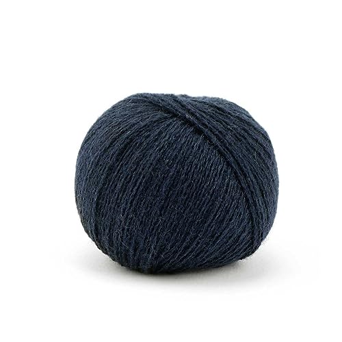 25 g Pascuali Cashmere Lace Strickwolle | 100% Kaschmirwolle Bio Kaschmir zum Stricken und Häkeln, Farbe:Kosmos 42