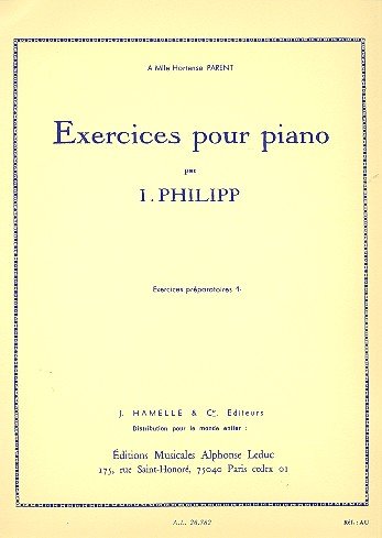 EXERCICES POUR PIANO: EXERCICES PREPARATOIRES 1