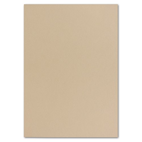 200 DIN A5 Einzelkarten Papierbögen - Karamell - 240 g/m² - 14,8 x 21 cm - Bastelbogen Tonpapier Fotokarton Bastelpapier Tonkarton - FarbenFroh