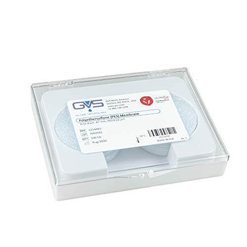 GVS Filter Technology, Filter Disc, PES Membran, 0.22µm, 47mm, 100/pk