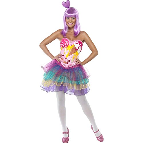 NET TOYS Candy Girl Kostüm Popstar Damenkostüm M 40/42 Candygirl Outfit Karneval Damen Verkleidung Karnevalskostüm