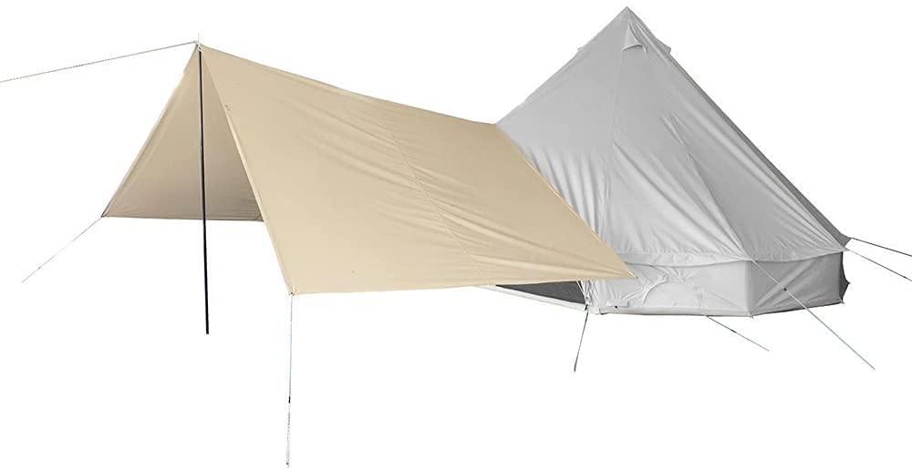 Sport Tent Bell Zelt Zubehör Veranda Camping Markise Sonnenschutz Shelter Glamping Zelt Porch Arch Awning Sunshade Rechteck für Baumwollzelt 3m, 4m, 5m, 6m Außenzelt