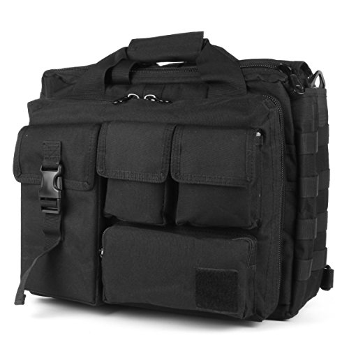 TongCart Militärarmee-Jagd-taktische Laptop-Taschen im Freien wasserdichte Nylon-tragbarer Schulter-Beutel-Männer Freizeit-Umhängetasche (Black)