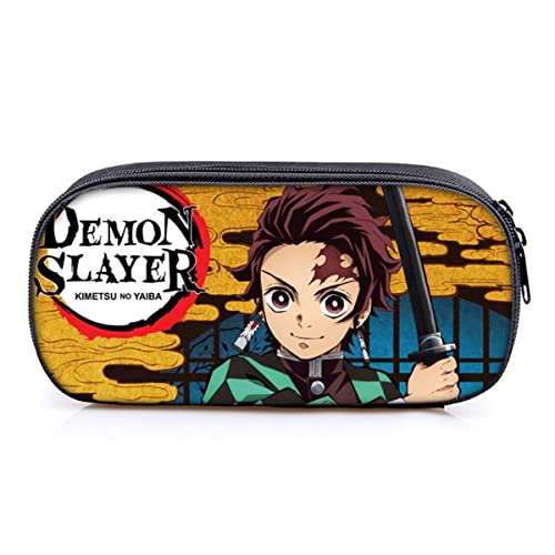 Undify Demon Slayer Kamado Tanjirou Federmäppchen Anime Stifteetui Jungen Mädchen Große Stiftbox Stifttasche für Student, mehrfarbig, Taschen-Organizer