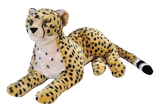 Wild Republic 18078 19553 Jumbo Plüsch Gepard, großes Kuscheltier, Plüschtier, Cuddlekins, 76 cm