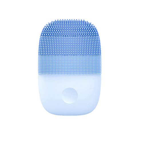 Gesichtsreinigungsbürste Silikon Silikon Elektrische Reinigungsbürste Wasserdicht Geeignet 3-In-1 Wiederaufladbar Massage Hauttypen Tiefenreinigung,Blau